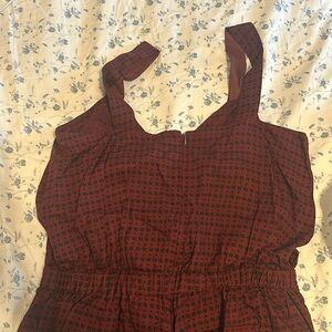 Madewell maroon patterned jumpsuit
